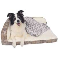 Luxury Washable Large Memory Foam PU Pet Dog Bed Sofa Beds For Dogs